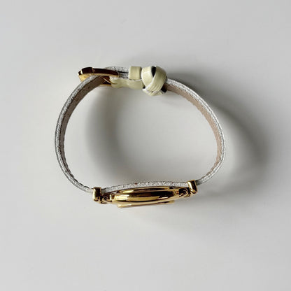 Fendi 1990s Interchangeable Strap Gold-Plated Watch with 9 Straps and Case