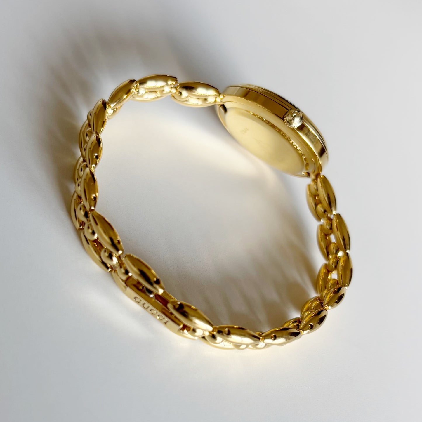 Gucci 1990s Interchangeable Bezel Gold Plated Watch with 6 bezels, case (160mm)