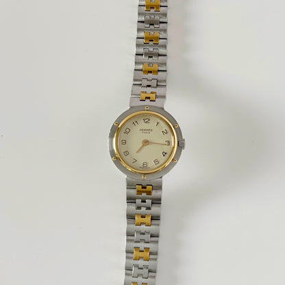 Hermes 1990s Olympia Two Tone Watch