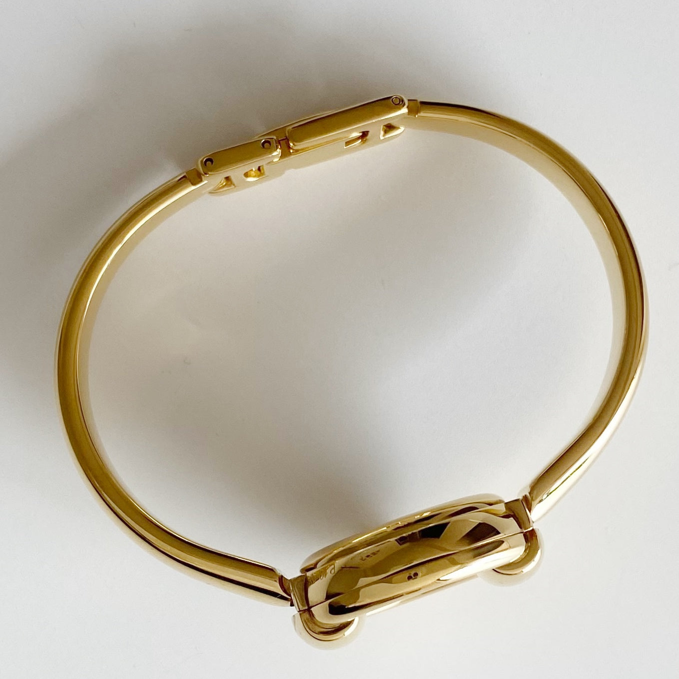 Gucci 1990s Gold Plated Bangle Watch