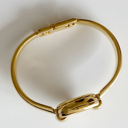 Gucci 1990s Gold Plated Bangle Watch