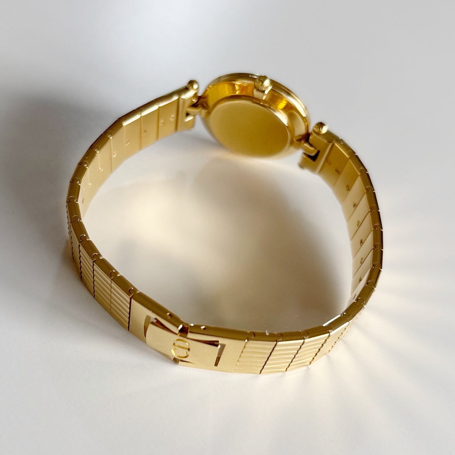 Dior 1990s Round Dial Gold Plated Watch