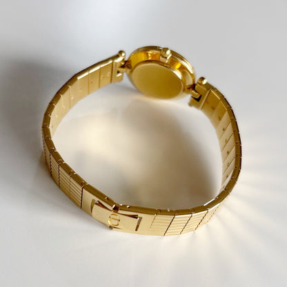 Dior 1990s Round Dial Gold Plated Watch
