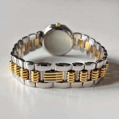 Dior 1990s Date Octagon Two Tone Watch