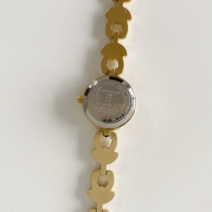 Givenchy 1990s Round Dial Gold Plated Watch