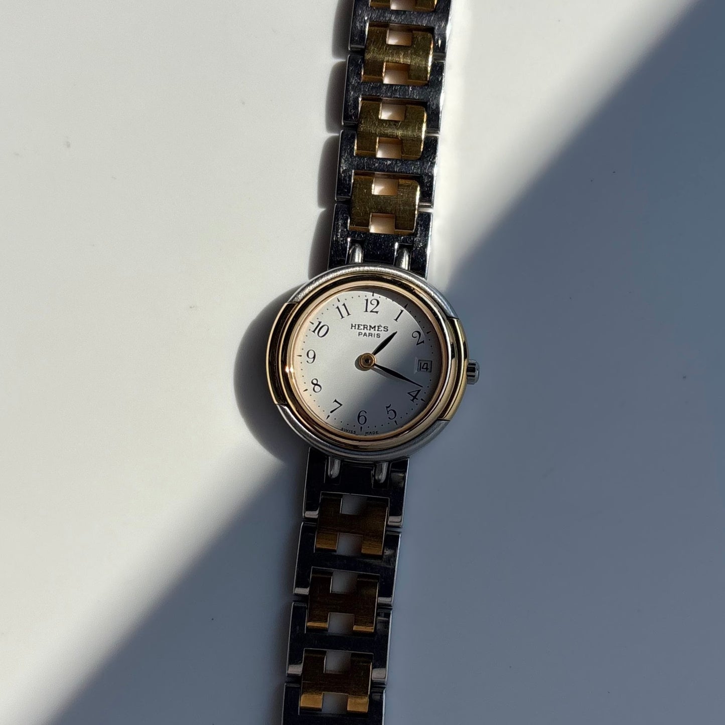 Hermes 1990s Windsor Two Tone Watch