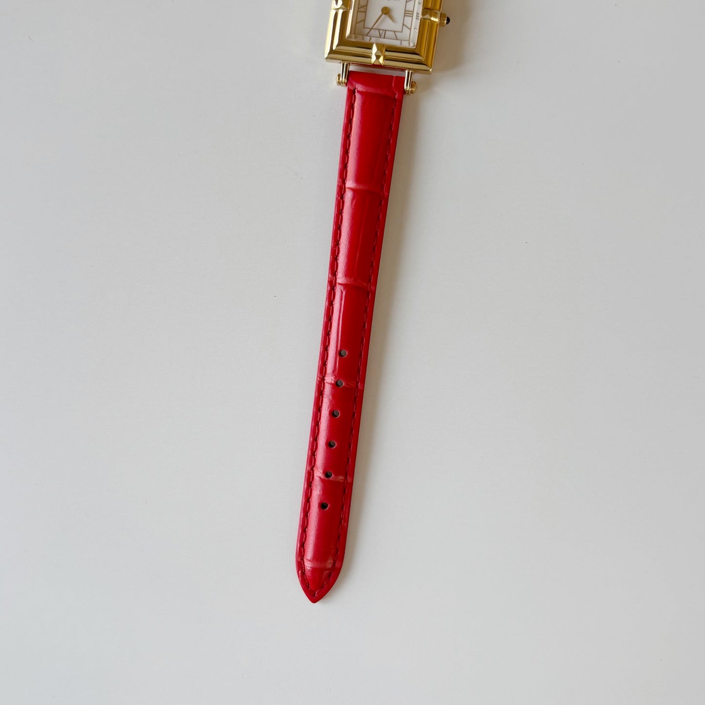 Yves Saint Laurent 1990s Square Dial Gold Plated Watch