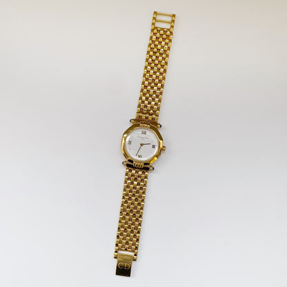 Dior 1990s Octagon Gold Plated Watch