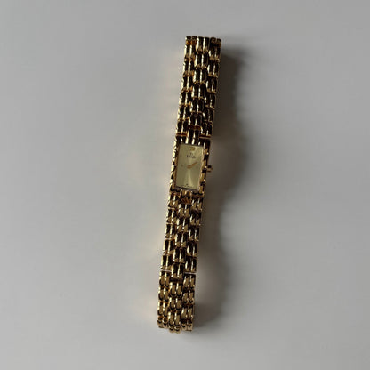Fendi 1990s Gold Dial Gold Plated Watch