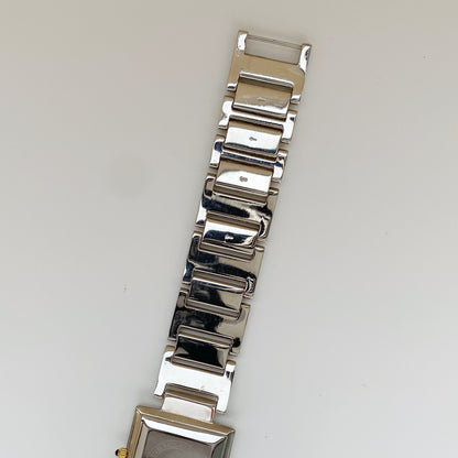 Givenchy 1990s Square Two Tone Watch