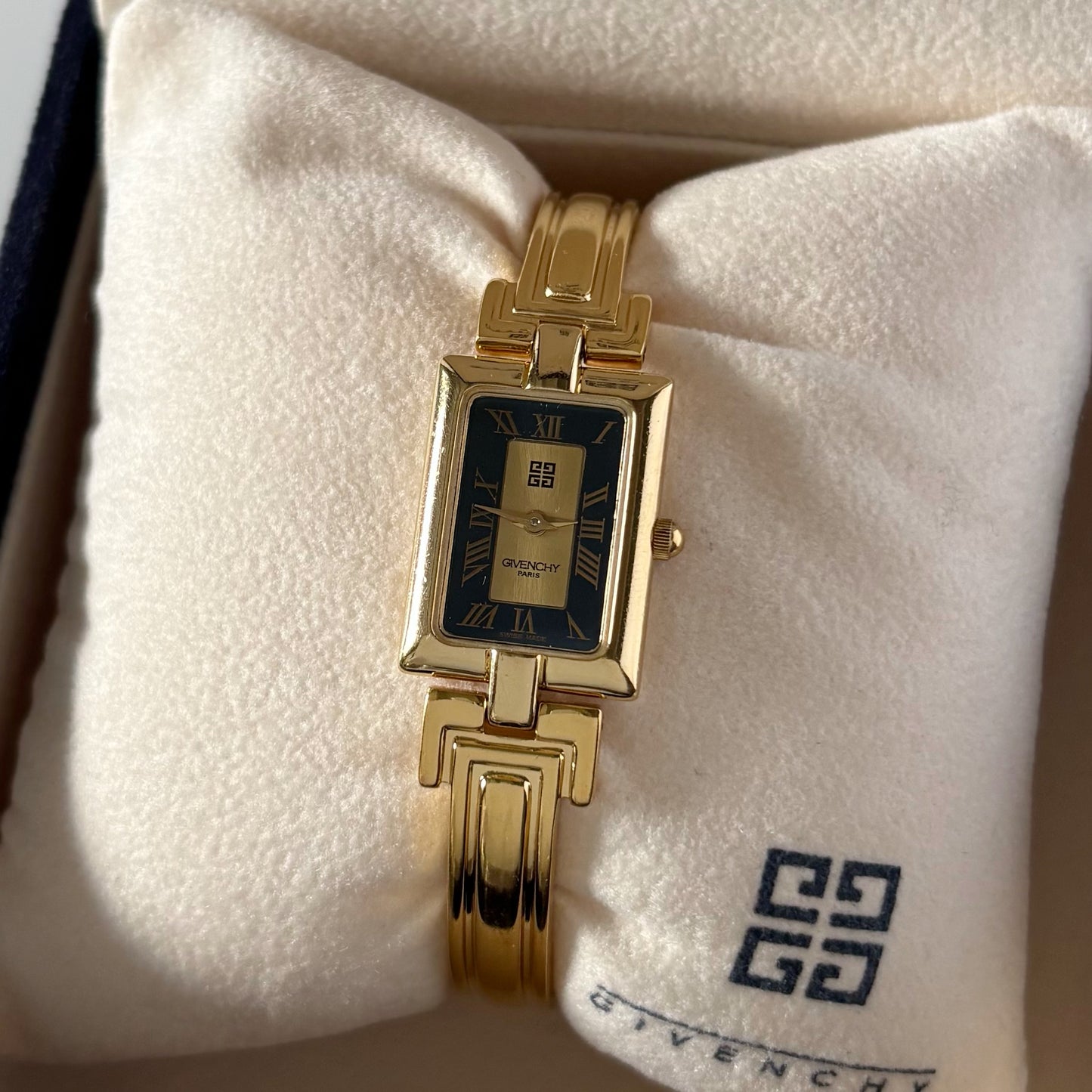 Givenchy 1990s Gold Plated Bangle Watch