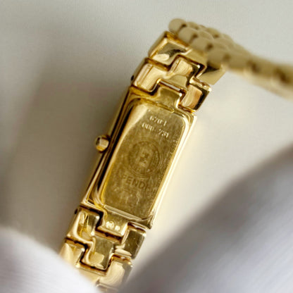 Fendi 1990s Gold Plated Watch