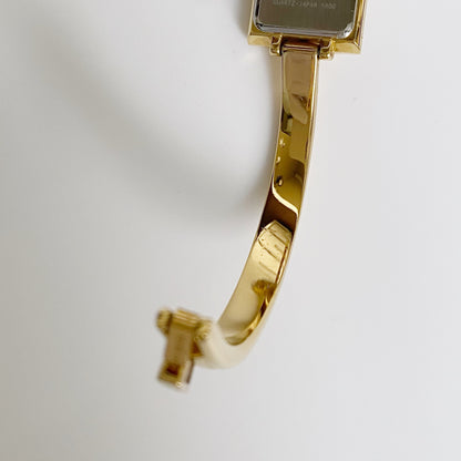 Yves Saint Laurent 1990s Gold Plated Bangle Watch