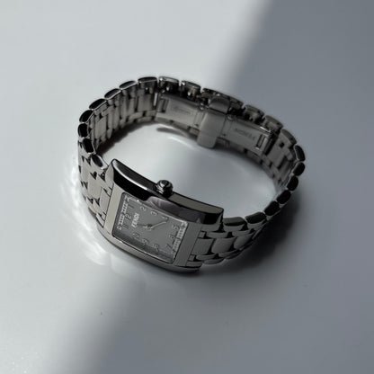 Fendi 1990s Tank Stainless Steel Watch