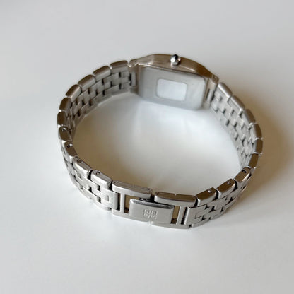 Givenchy 1990s Black Dial Silver Watch