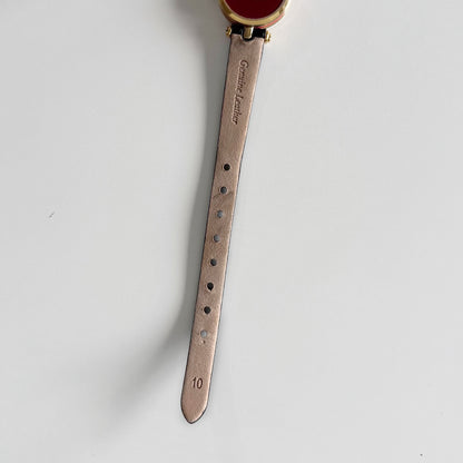 Gucci 1990s Round Dial Gold Plated Watch