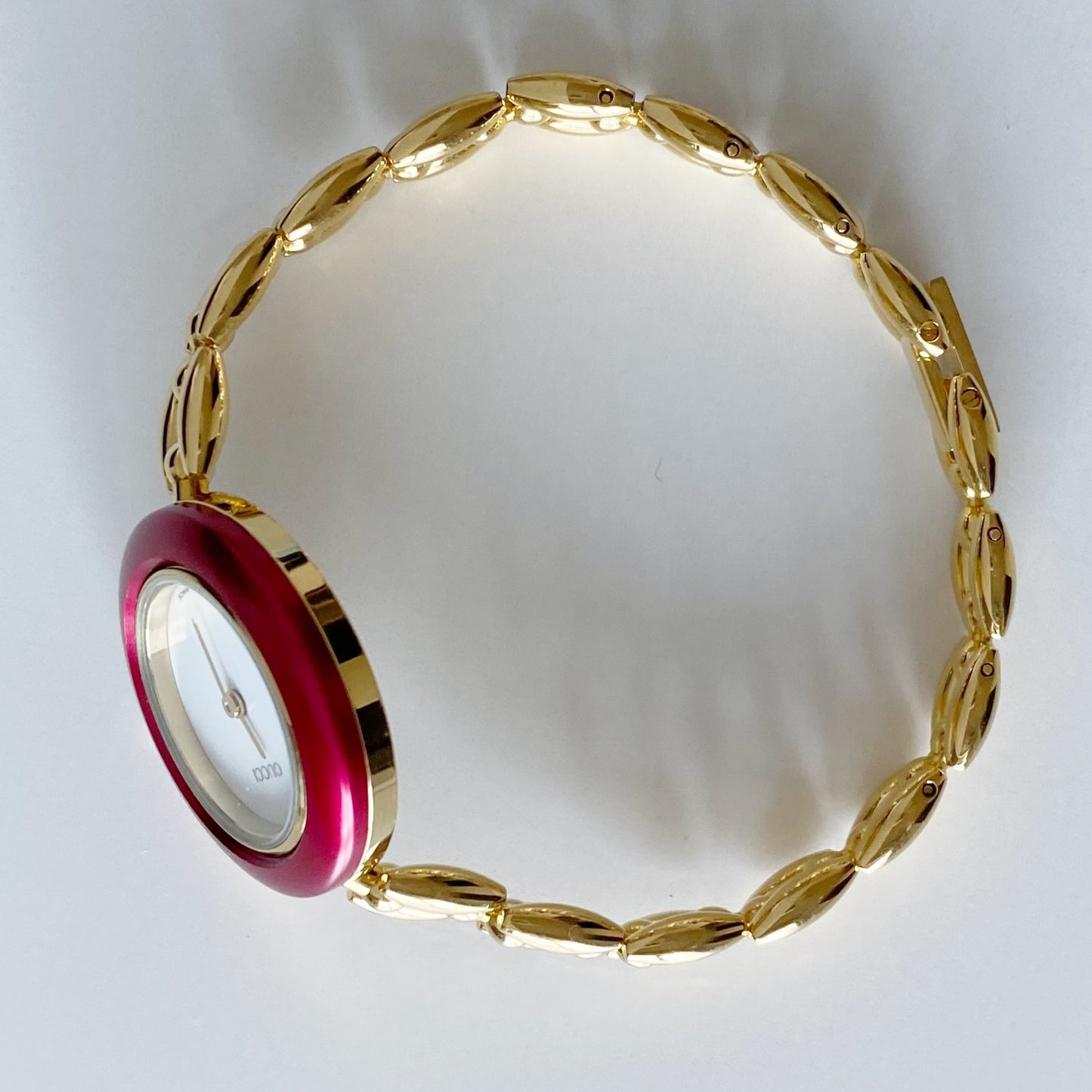 Gucci 1990s Interchangeable Bezel Gold Plated Watch with 6 bezels, case (160mm)