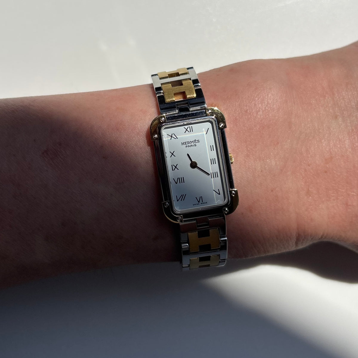 Hermes 1990s Croisier Two Tone Watch
