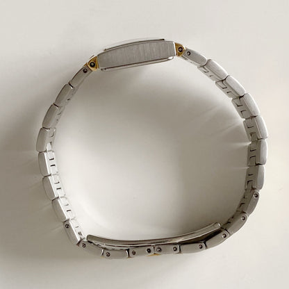Givenchy 1990s Square Dial Two Tone Watch