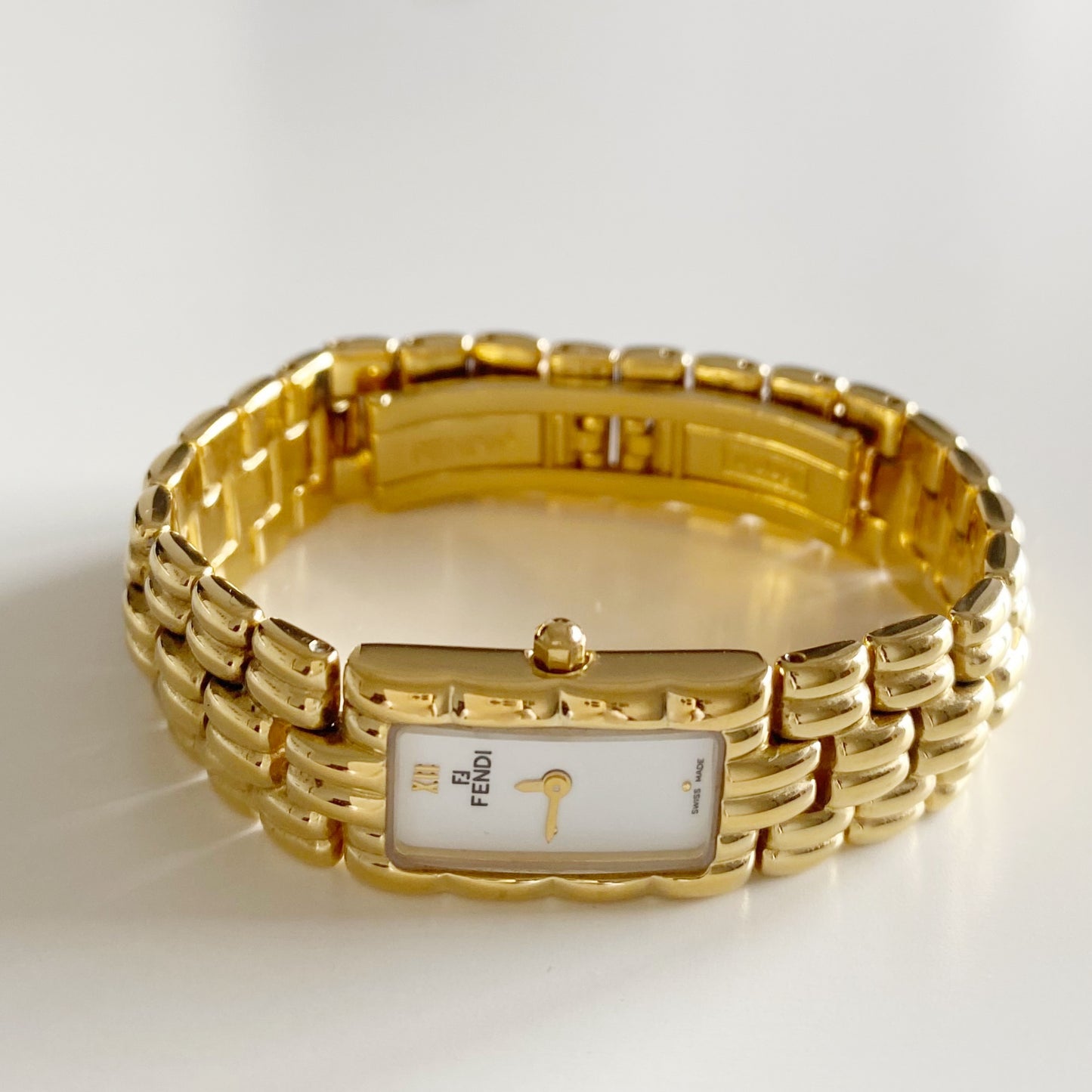 Fendi 1990s Gold Plated Watch
