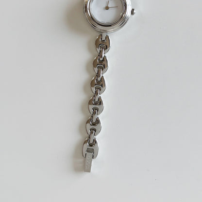 Gucci 1990s Interchangeable Bezel Stainless steel Watch with 6 bezels, case (165mm)