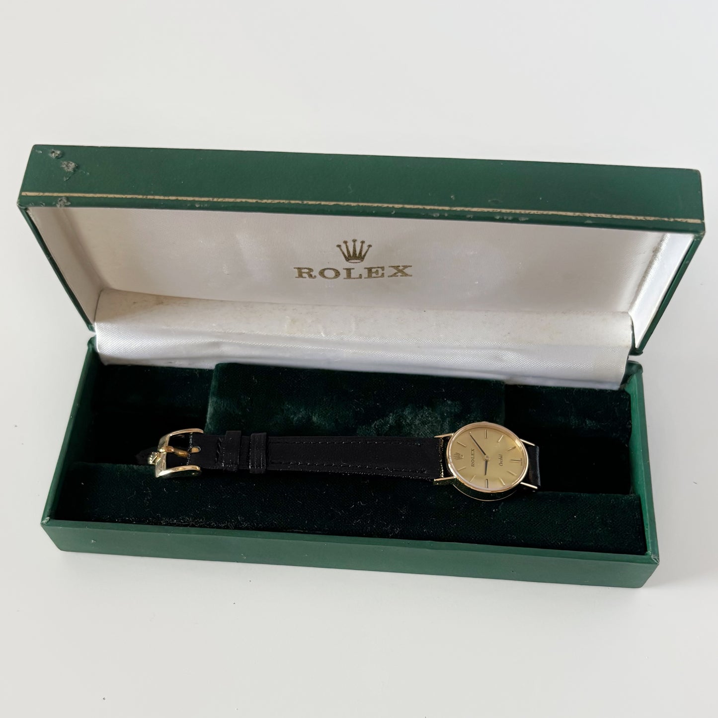 Rolex 1975 Orchid 18K Case Manual Wind Watch