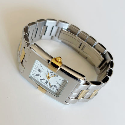 Yves Saint Laurent 1990s Two Tone Tank Watch (Large)