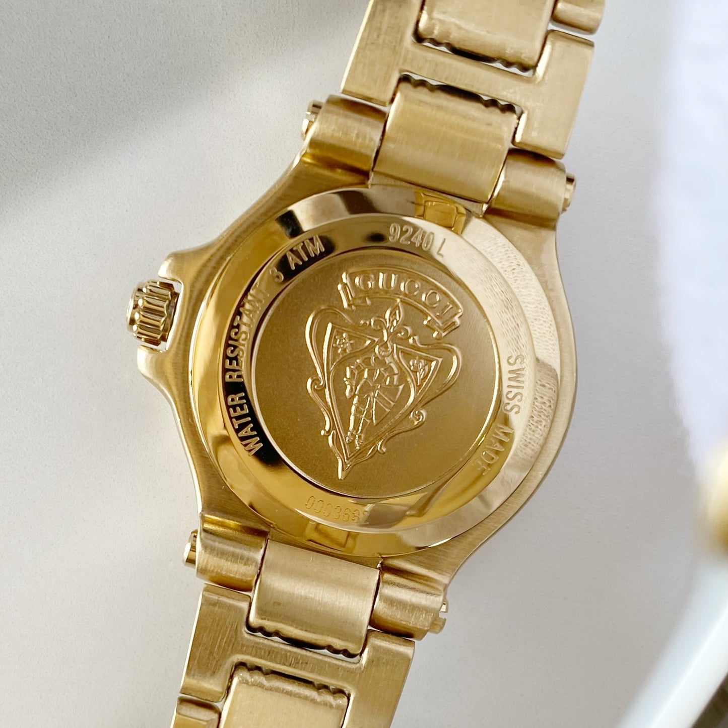 Gucci 1990s Date Gold Plated Watch