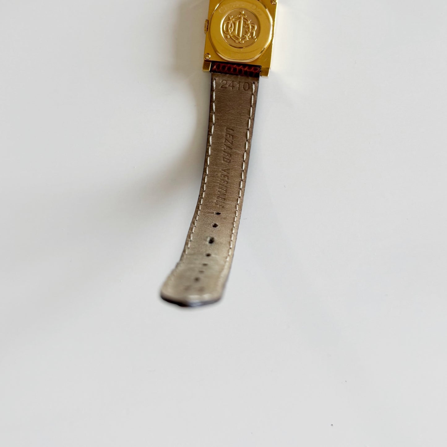 Dior 1990s La Parisienne Interchangeable Strap Gold Plated Watch with 3 straps, case