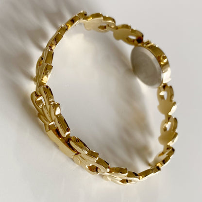 Givenchy 1990s Round Dial Gold Plated Watch