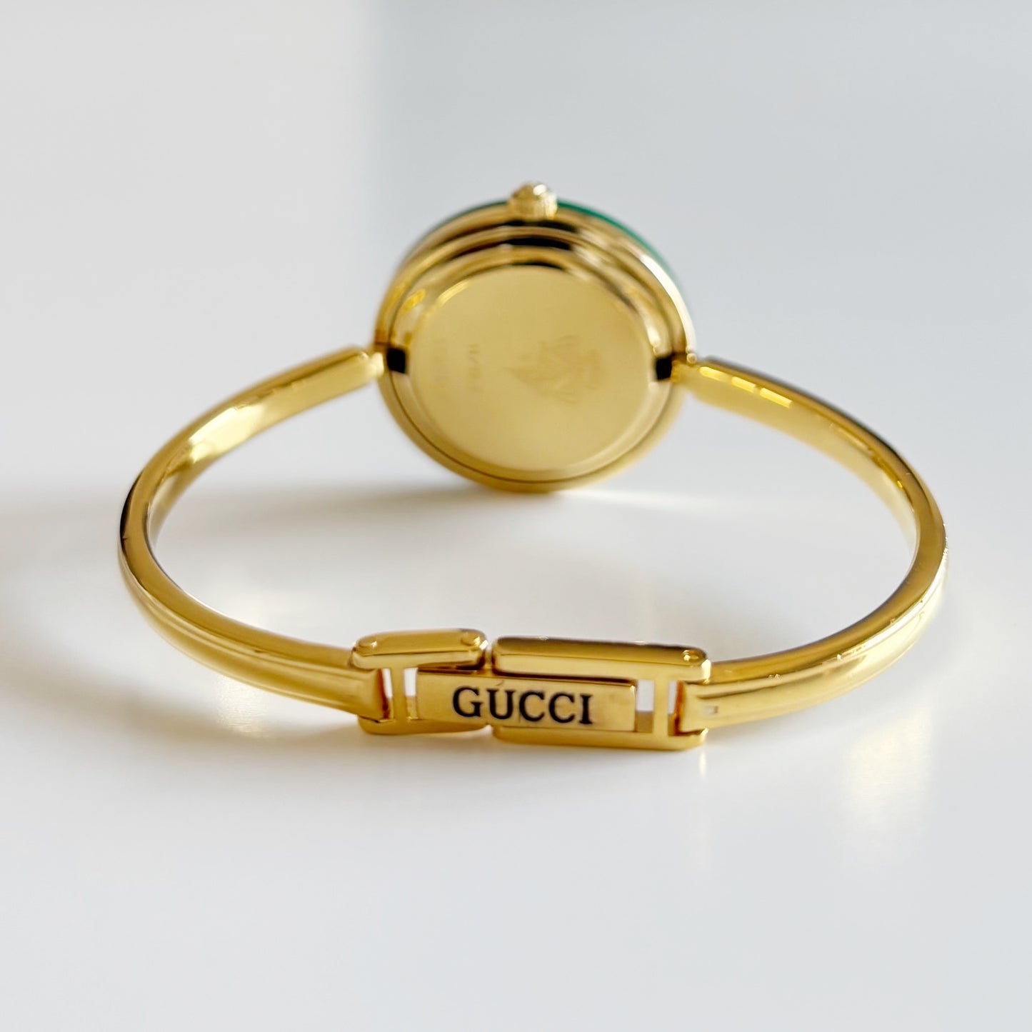 Gucci 1990s Interchangeable Bezel Gold Plated Watch with 12 bezels, case (Small)