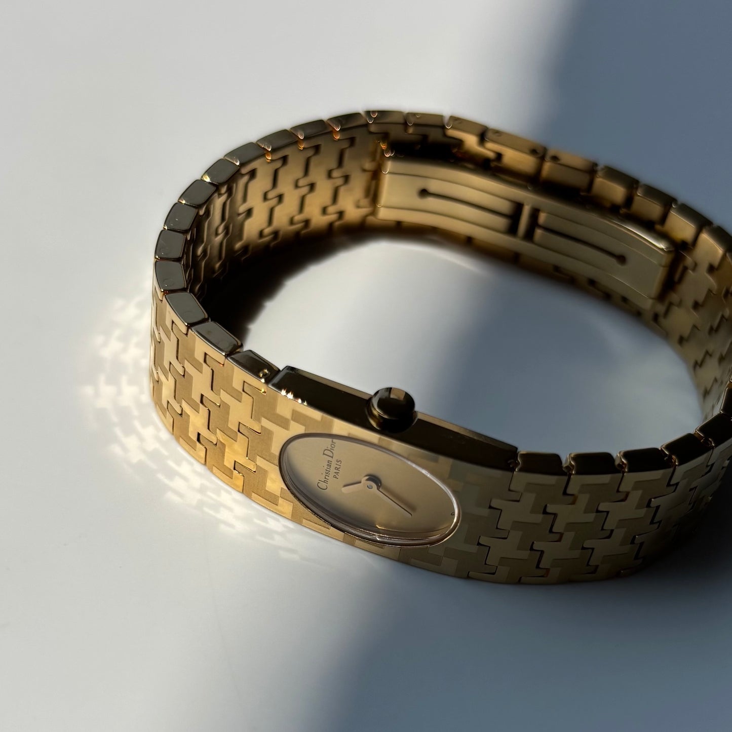 Dior Early 2000s Misss Dior Oval Dial Gold Plated Watch
