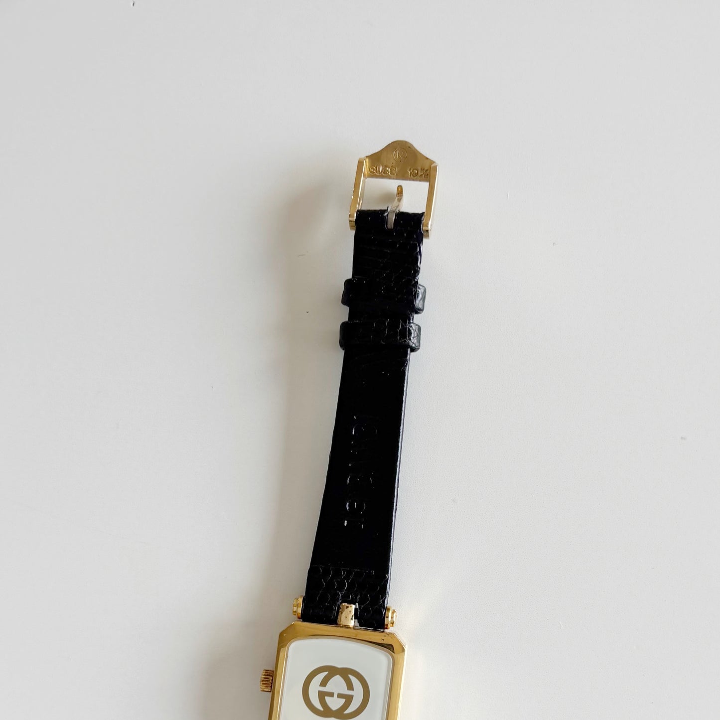 Gucci 1980s Square Dial Gold Plated Watch
