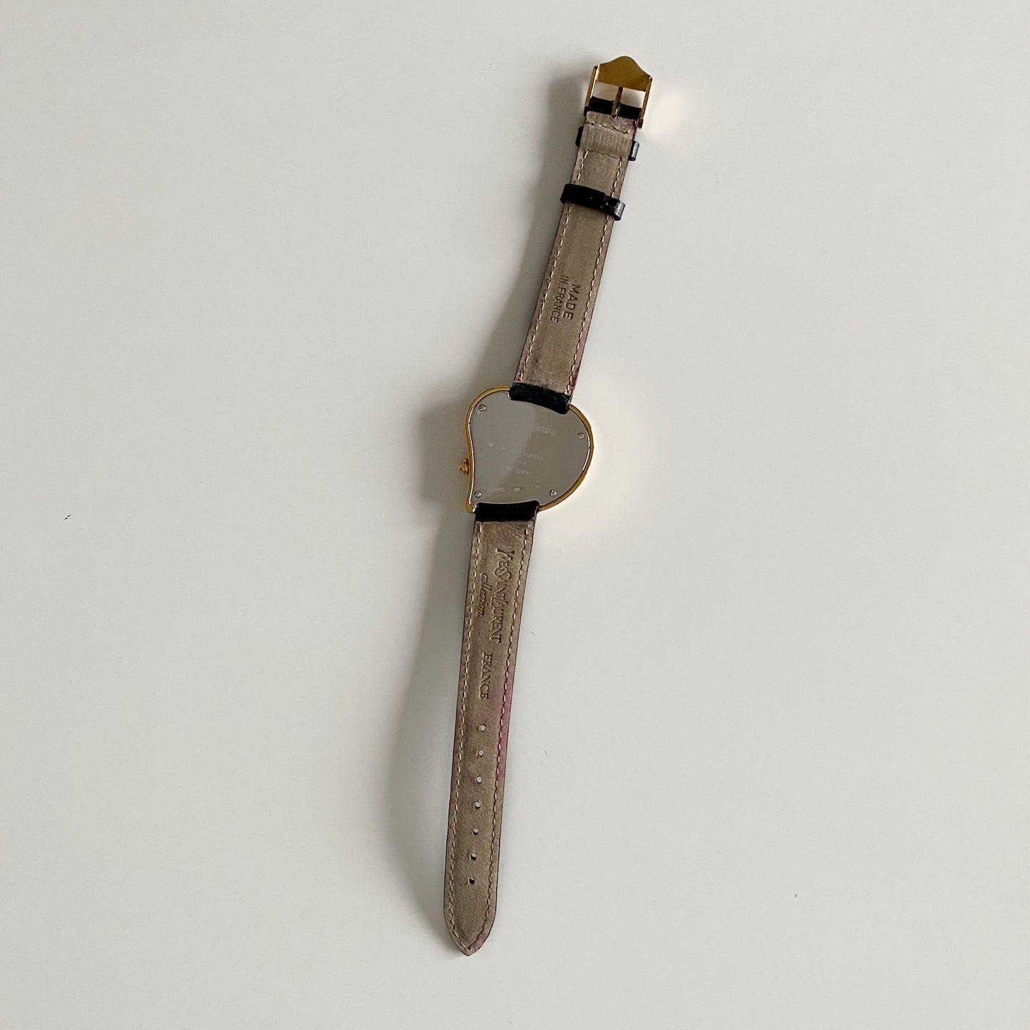 Yves Saint Laurent 1990s Heart Shaped Dial Gold Plated Watch
