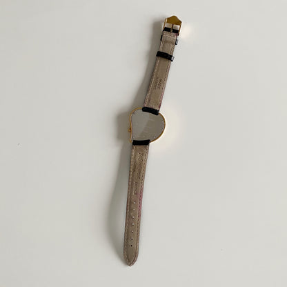 Yves Saint Laurent 1990s Heart Shaped Dial Gold Plated Watch
