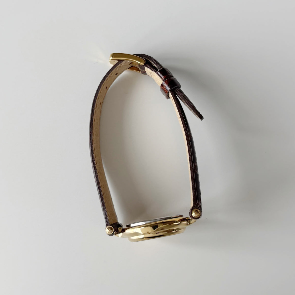 Givenchy 1990s Round Dial Gold Plated Watch