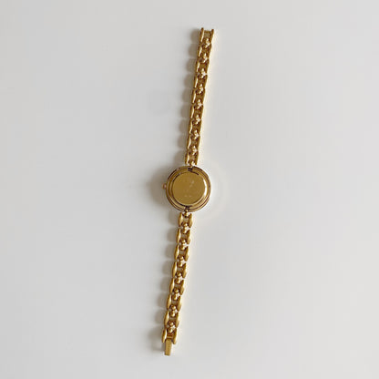 Gucci 1990s Interchangeable Bezel Gold Plated Watch with 6 bezels, case (167mm)