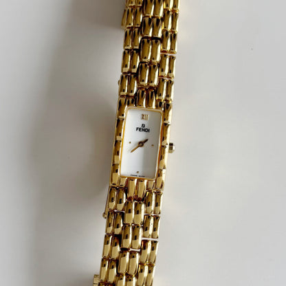 Fendi 1990s Gold Plated Watch