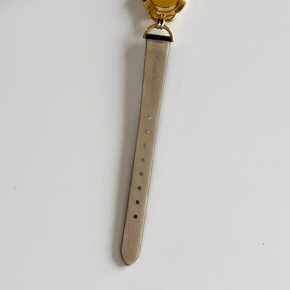 Gucci 1990s Round Dial Gold Plated Watch