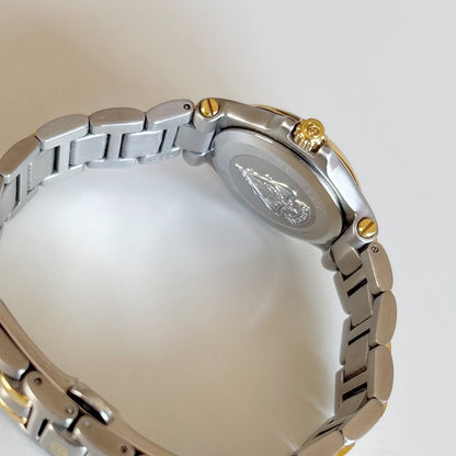 Gucci 1990s Date Round Dial Two Tone Watch