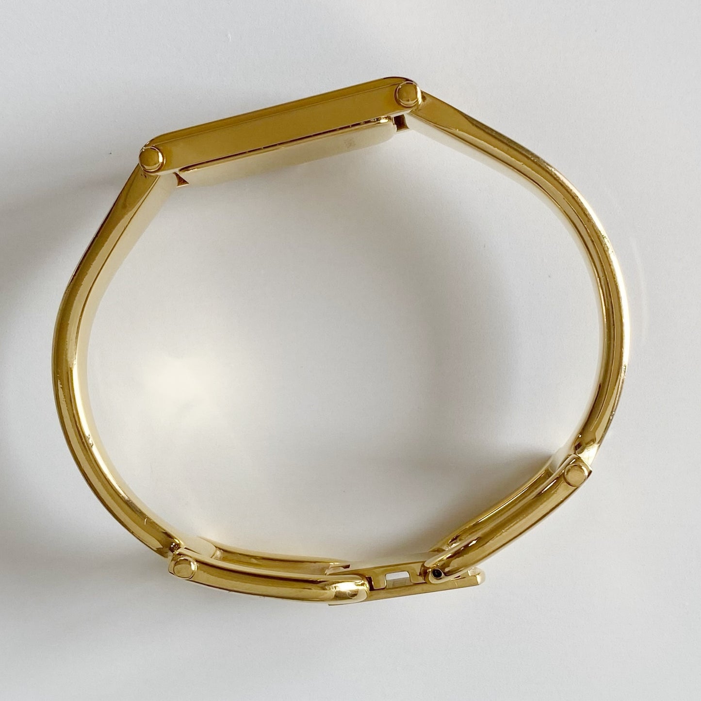 Gucci 1990s Seashell Dial Gold Plated Bangle Watch