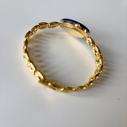 Gucci 1990s Interchangeable Bezel Gold Plated Rice Chain Watch with 6 bezels, case (170mm)