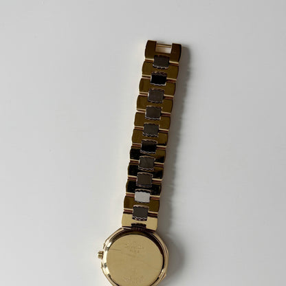 Dior 1990s Octagon Gold Plated Two Tone Watch
