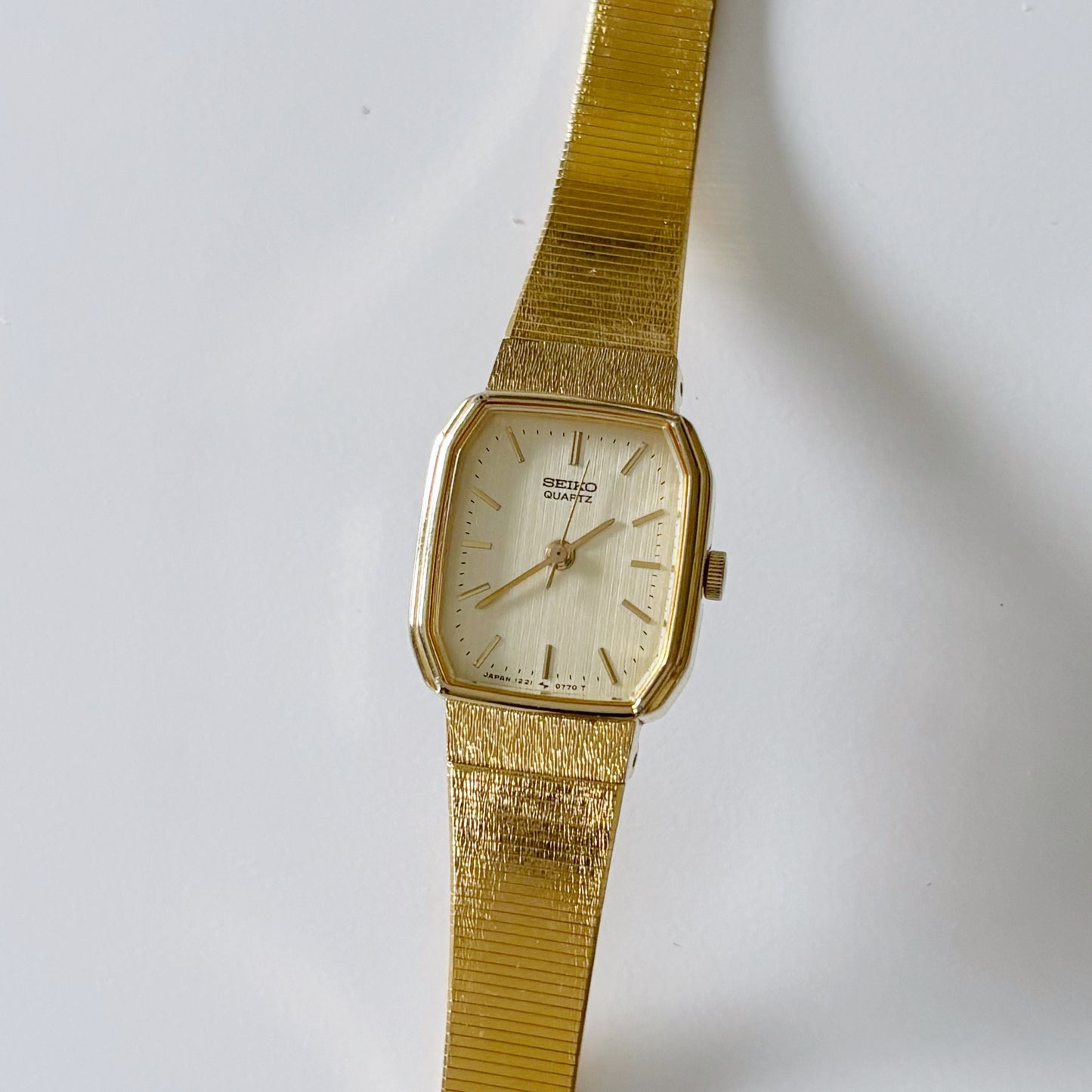 Vintage Seiko Rectangular Gold Plated Watch