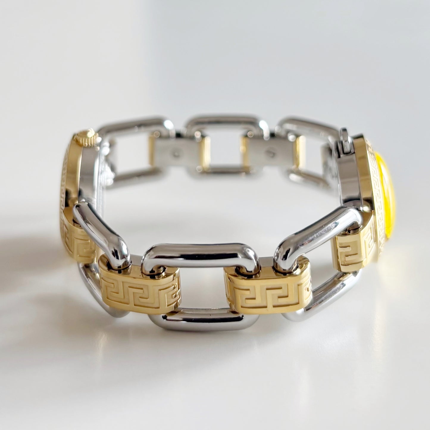 Versace Early 2000s Seashell Dial Two Tone Watch