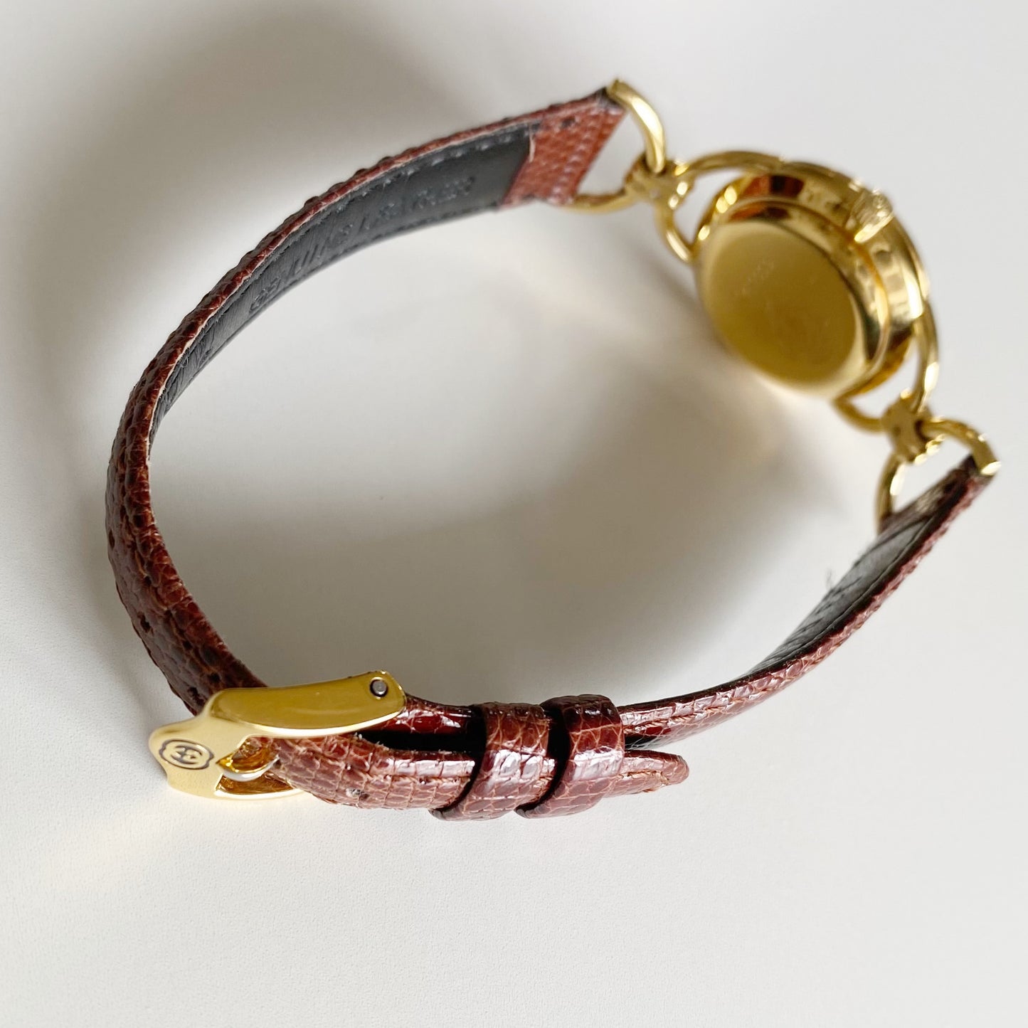 Gucci 1990s Gold Plated Horsebit Watch