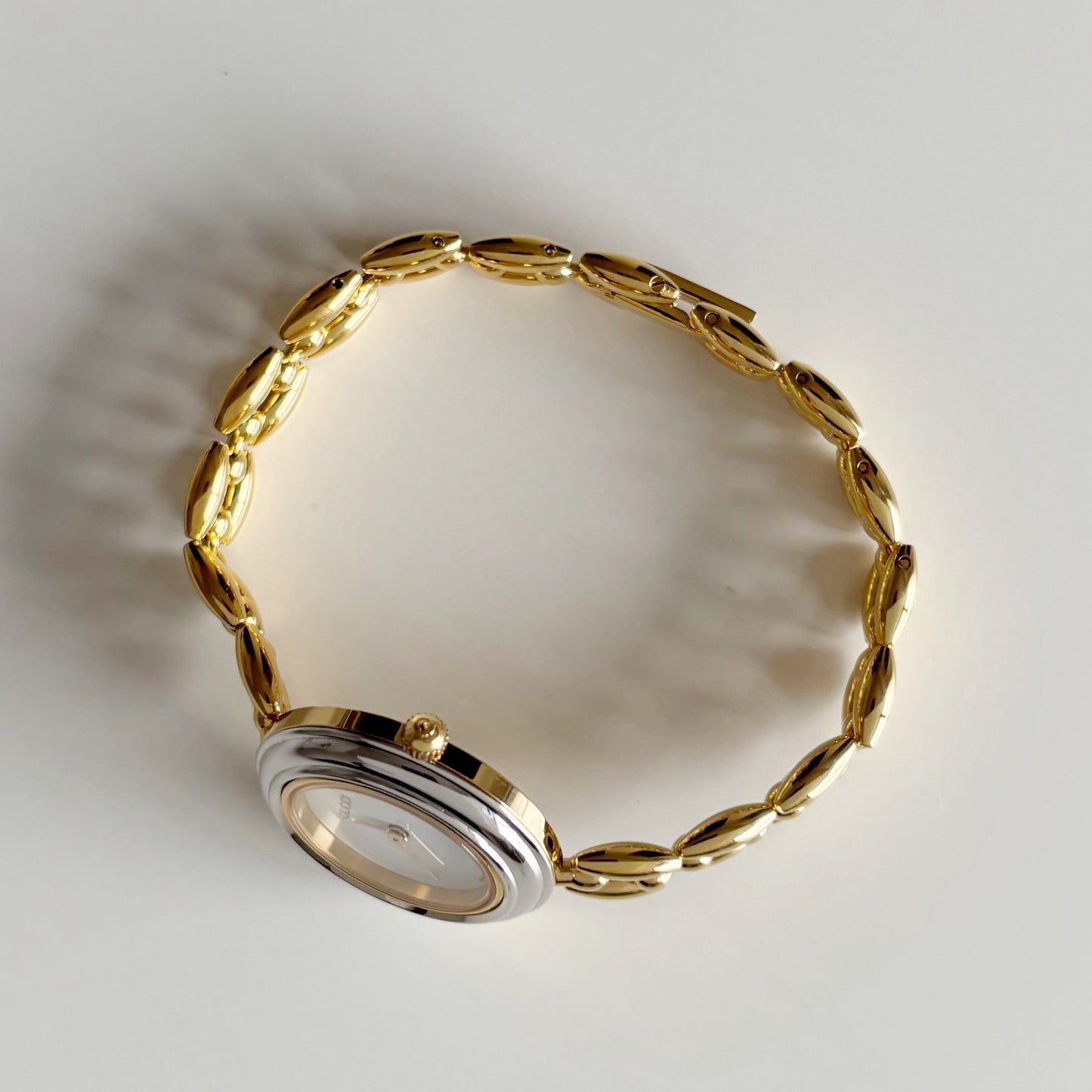 Gucci 1990s Interchangeable Bezel Gold Plated Watch with 6 bezels, case (160mm)