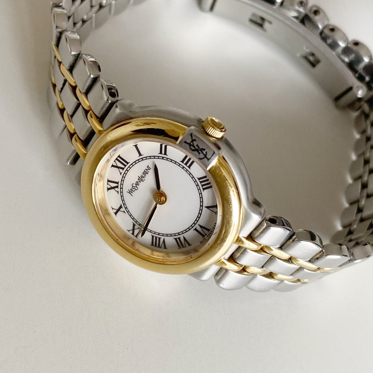 Yves Saint Laurent 1990s Two Tone Watch