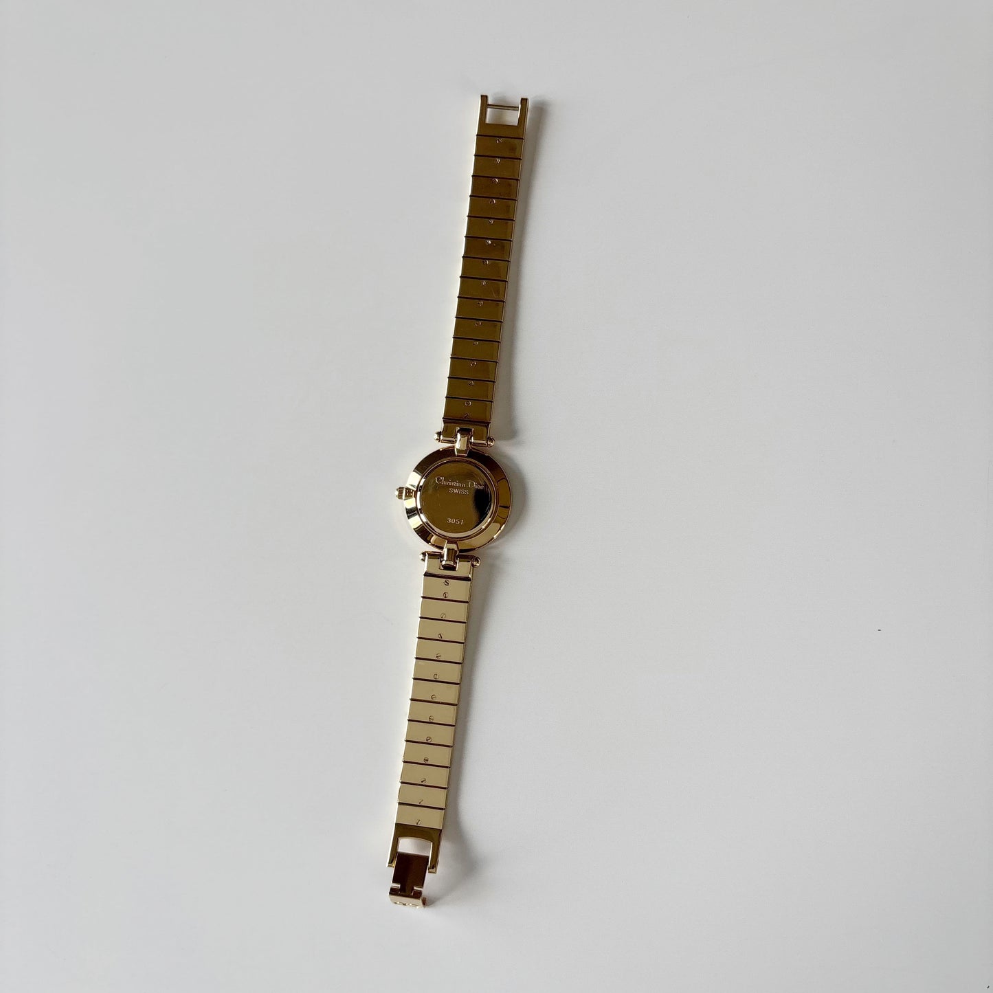 Dior 1990s Round Dial Gold Plated Watch