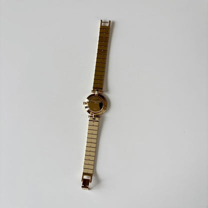 Dior 1990s Round Dial Gold Plated Watch